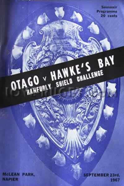 1967 Hawke's Bay v Otago  Rugby Programme